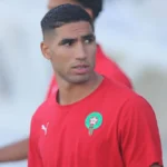 L'équipe du Maroc en train de s'entraîner avant le match contre les Comores.