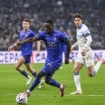 Lamine Camara en action sur le terrain.