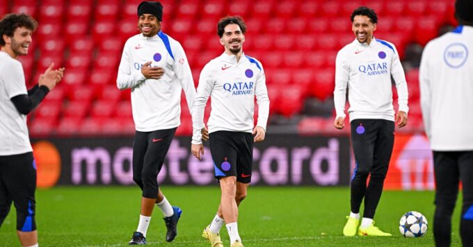 Le Paris Saint-Germain en action sur le terrain.