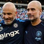 Pep Guardiola during a Manchester City match