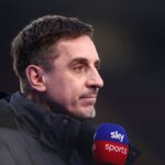 Gary Neville and Premier League trophy