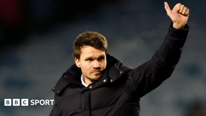 Rangers players celebrating a goal