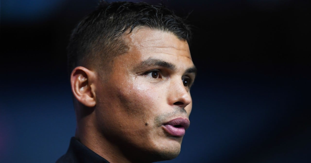 Thiago Silva en action avec la Seleção brésilienne.