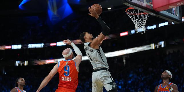 Victor Wembanyama en action avec les Spurs