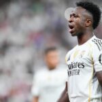 Le joueur brésilien Vinícius Jr en action avec le Real Madrid.