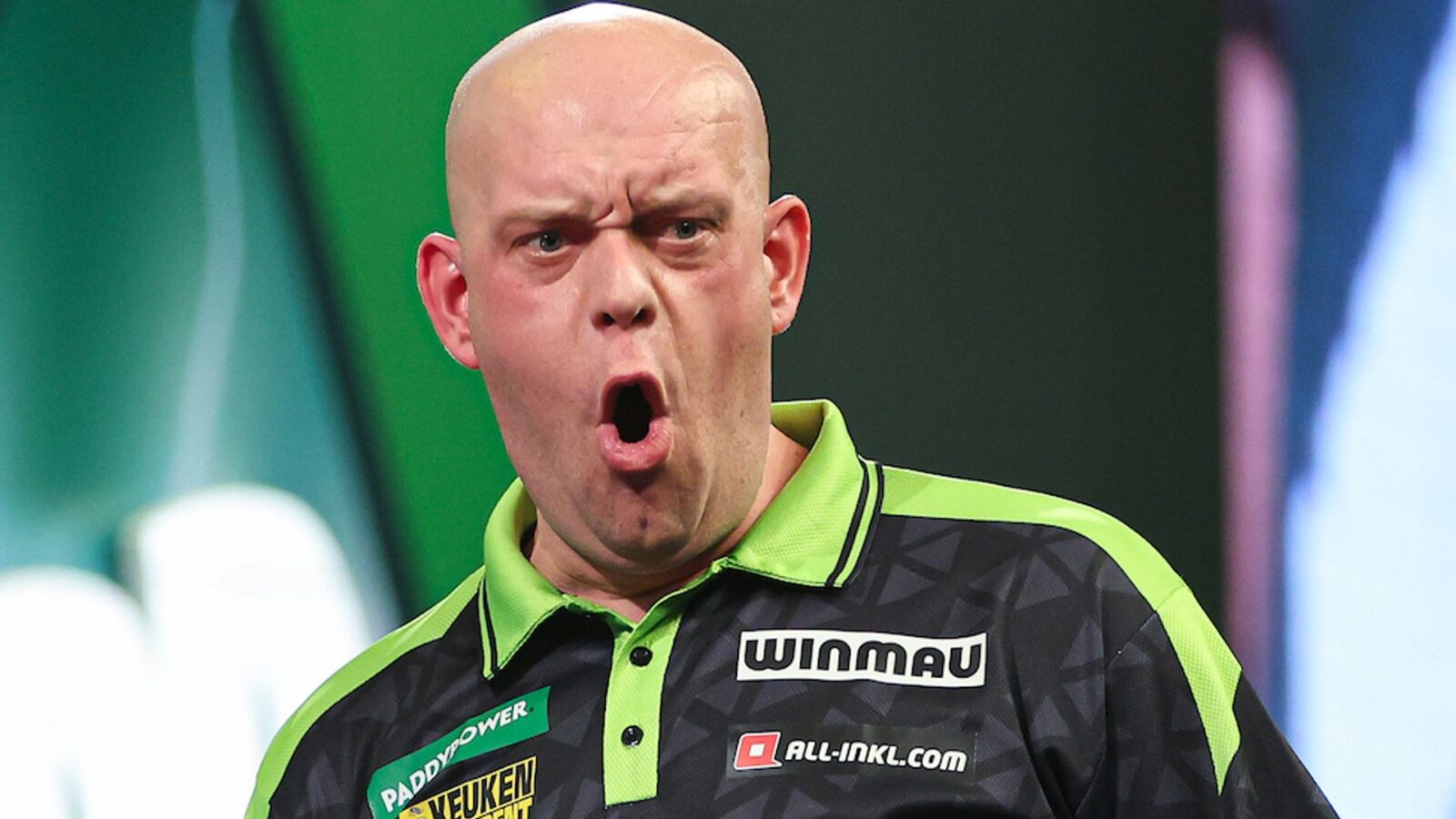 Michael van Gerwen in action at the World Darts Championship.