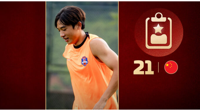 Xiangxin Wei in action on the football field.