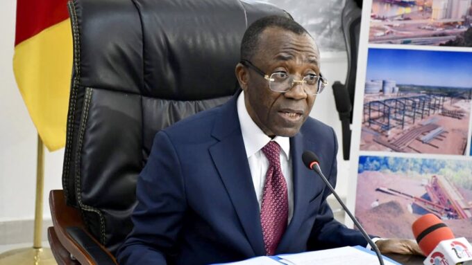Le ministre camerounais des Mines, Fuh Calistus Gentry, s'exprimant sur le rapport de l'ITIE concernant l'or.